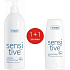 Ziaja Sensitive Skin cremiges Waschgel für empfindliche Haut 400 ml + Sensitive Skin enzymatisches Peeling für empfindliche Haut 60 ml, Duopack
