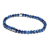 Kyanit blau Facettenarmband elastischer Naturstein, Kugel 4 mm / 16-17 cm, Steinglied