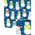 Nekupto Weihnachtsgeschenkpapier 70 x 500 cm Blaue Schneemänner