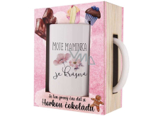 Bohemia Gifts Meine Mutter ist schön Keramikbecher 350 ml + heiße Schokolade 27g, Geschenkset für Frauen