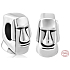 Charme Sterling Silber 925 Osterinsel Moai Statue, Perle auf Reise Armband