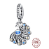 Charms Sterling Silber 925 Pfau, Tierarmband Anhänger