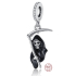 Charms Sterling Silber 925 Tod mit Sense, Halloween Armband Anhänger