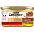 Gourmet Gold Casserole Pastete mit Rindfleisch, Huhn und Tomaten in Dosen für ausgewachsene Katzen 85 g