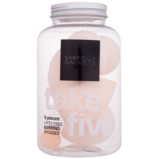 Gabriella Salvete Take Five weiches Schwämmchen für bequemes Auftragen von Make-up beige 5 Stück