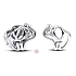 Charms Sterling Silber 925 Beeindruckende Elefantenperle am Tierarmband