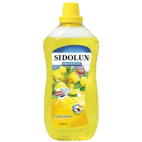 Sidolux Universal Soda Frisches Zitronenwaschmittel für alle abwaschbaren Oberflächen und Böden 1 l