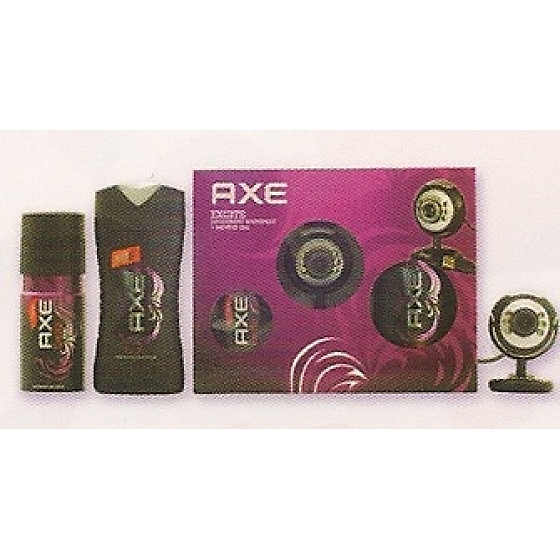 Axe Excite Deodorant Spray für Männer 150 ml + Duschgel 250 ml + Webcam, Kosmetikset