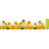 Fensterfolie ohne Klebestreifen Ostertiere Enten und gelbe Gerbera 64 x 15 cm