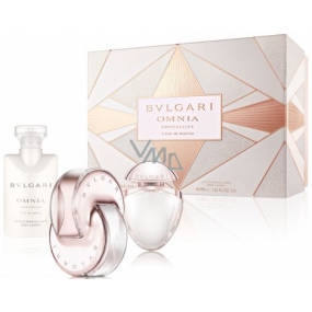 Bvlgari Omnia Crystalline Léau de Parfum parfümiertes Wasser 60 ml + parfümiertes Wasser 15 ml + Körperlotion 40 ml, für Frauen Geschenkset