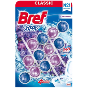 Bref Power Aktiv 4 Formel Lavendel WC-Block für hygienische Sauberkeit und Frische Ihrer Toilette, färbt Wasser 3 x 50 g Bref Power Aktiv 4 Formel Lavendel WC-Block für hygienische Sauberkeit und Frische Ihrer Toilette, färbt Wasser 3 x 50 g