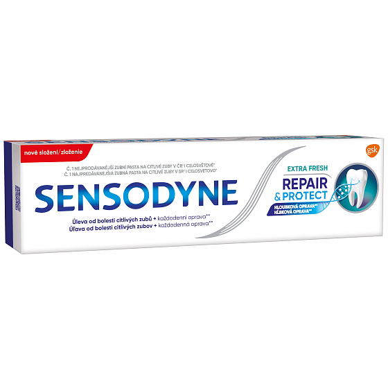 Sensodyne Repair & Protect Extra frische Zahnpasta für empfindliche Zähne 75 ml