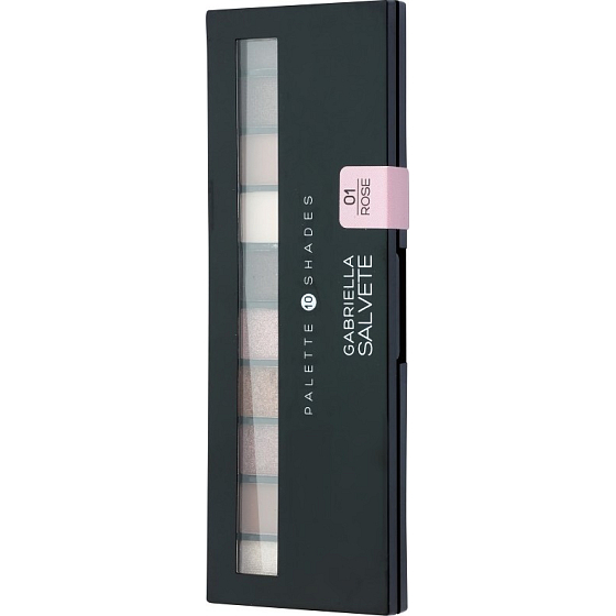 Gabriella Salvete Palette 10 Shades Lidschatten-Palette mit Spiegel und Applikator 01 Rose 12 g