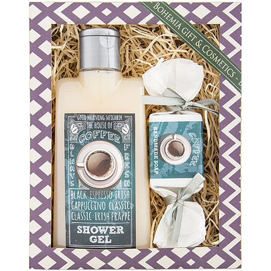 Bohemia Gifts Kaffeeduschgel 200 ml + handgemachte Seife 30 g