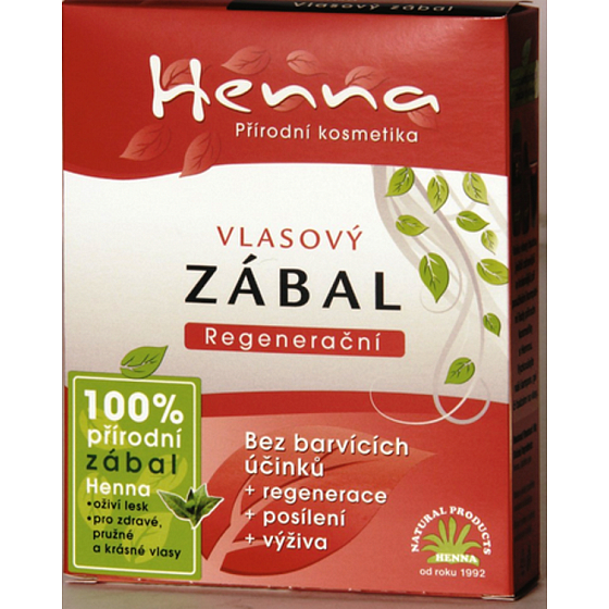 Henna Haarwickel zur Regeneration müder und geschädigter Haare ohne Färbungseffekte 80 g