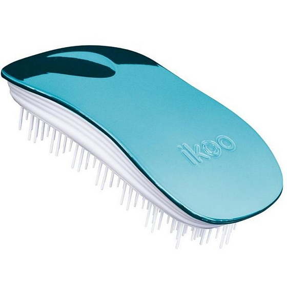 Ikoo Home Metallic Haarbürste nach chinesischer Medizin metallic türkisweiß