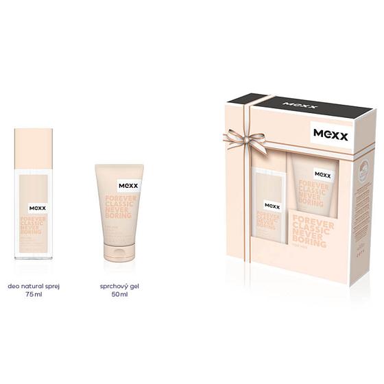 Mexx Forever Classic Langweilig für ihr parfümiertes Deodorantglas 75 ml + Duschgel 50 ml, Kosmetikset