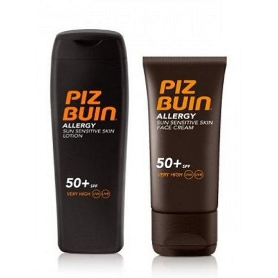 Piz Buin Allergy SPF50 Sonnenschutz verhindert Sonnenallergie 200 ml + Allergie SPF50 Sonnenschutz verhindert Sonnenallergie 50 ml