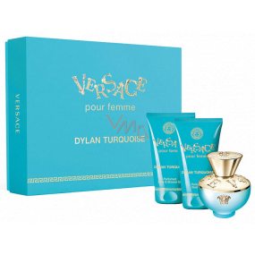 Versace Dylan Turquoise Eau de Toilette für Frauen 50 ml + Körpergel 50 ml + Duschgel 50 ml, Geschenkset für Frauen