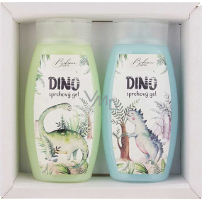 Bohemia Gifts Kids Dino Duschgel blau 250 ml + Duschgel grün 250 ml, Kosmetikset für Kinder