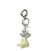 Engel tanzenden Anhänger mit Flügeln gelb Rock 14 x 24 mm 1 Stück