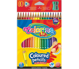 Colorino Buntstifte dreieckig 18 Farben + Bleistiftspitzer