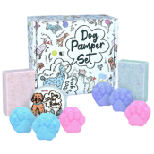 Bomb Cosmetics Verwöhnset Pfoten Tabletten 6 x 30 g + Shampoo 2 x 95 g + Balsam 30 g, Geschenkset für Hunde