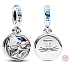 Charm Sterling Silber 925 Disney Pixar Ratatouille 2in1, Film-Armband-Anhänger