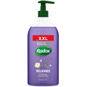 Radox Relaxation Lavendel und Seerose weißes Duschgel 750 ml