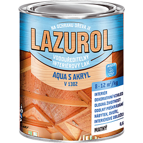 Lazurol Aqua S Akryl mat lack auf Holz V1302, 0,6 kg