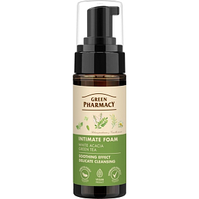 Green Pharmacy Schaum für intime Hygiene mit Akazie und Tee, 150 ml