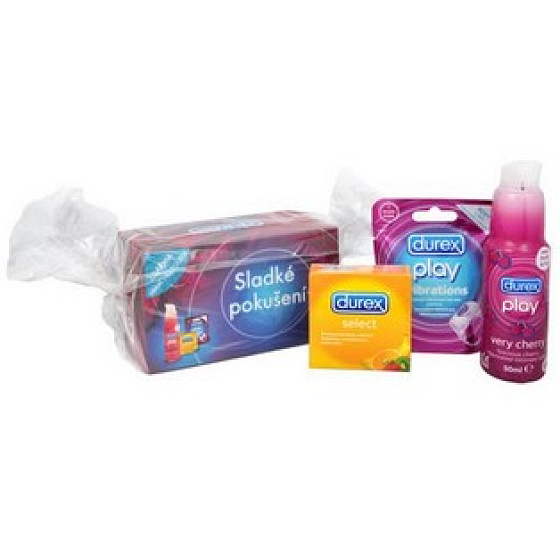 Durex Sweet Versuchungskondome + Gleitgel + Vibrationsring, Geschenkset
