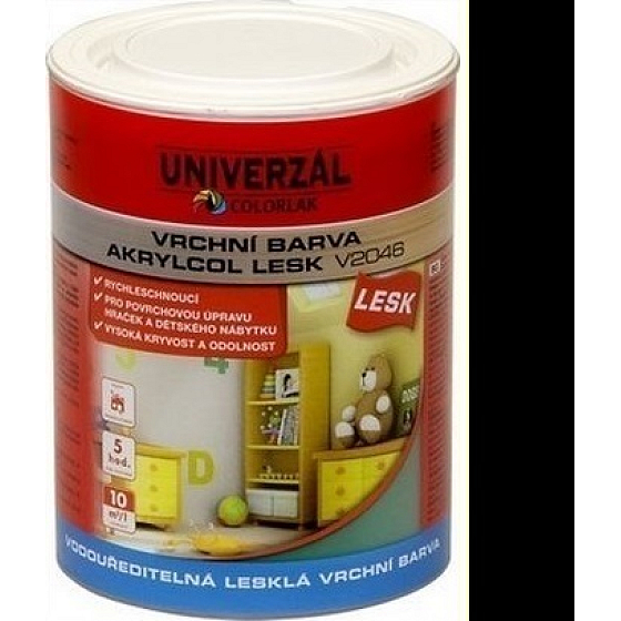 Colorlak Akrylcol Gloss V2046 wasserbasierter Hochglanzlack schwarz 0,6 l