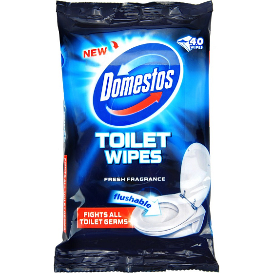 Domestos Toilettentücher Toilettenwaschbare Reinigungstücher 40 Stück