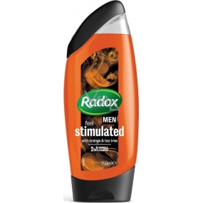 Radox Men Feel Stimulated Orange & Teebaum 2 in 1 Duschgel und Shampoo für Männer 250 ml