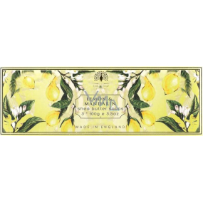 English Soap Lemon & Mandarin natürliche parfümierte Seife mit Sheabutter 3 x 100 g
