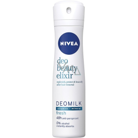 Nivea Deo Beauty Elixier Deomilk Frisches Antitranspirant Deodorant Spray für Frauen 150 ml