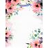 Ditipo Geschenk Papiertüte 11,3 x 14,5 x 6,5 cm weiß rosa Blüten