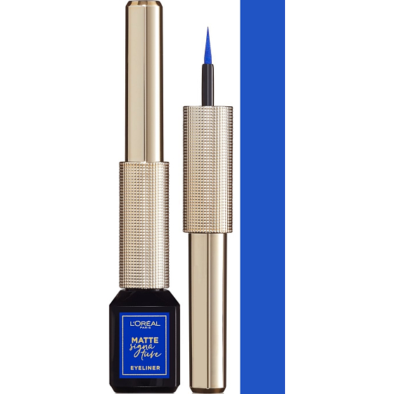 Loreal Paris Matte Signature Eyeliner flüssiger Eyeliner 02 Blue Signature 3 ml