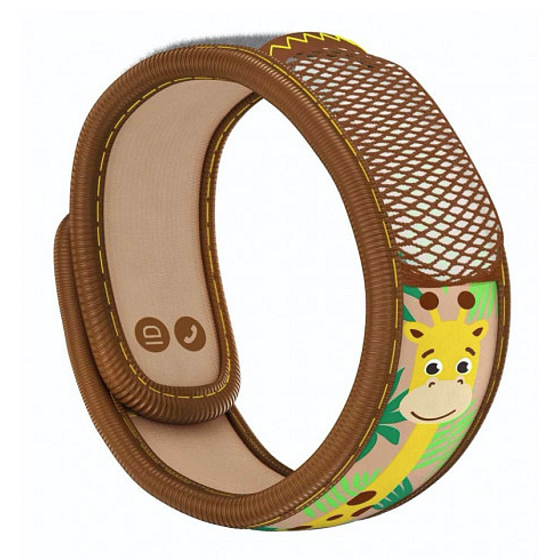 Parakito Repellent Mückenarmband für Kinder Giraffe natürlich, nachfüllbar, wasserdicht, Schutz 24h / Tag - 15 Tage zum Nachfüllen + zwei Nachfüllungen für Kinder