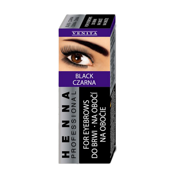 Venita Henna Professional Creme Augenbrauenfarbe Schwarz 1.0 Schwarz 2,5 g