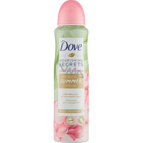 Dove Nourishing Secrets Limited Edition Erfrischendes Sommerritual Aloe Vera & Rosenwasser Antitranspirant Deodorant Spray mit 48-Stunden-Effekt für Frauen 150 ml
