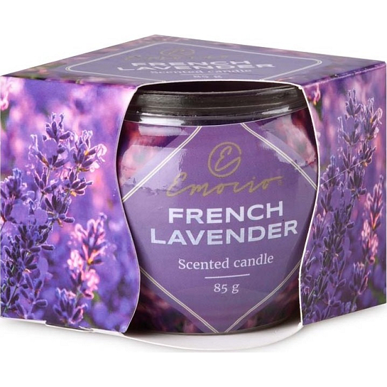 Emocio French Lavender - Französische Lavendel-Duftkerze Glas 70 x 62 mm 85 g