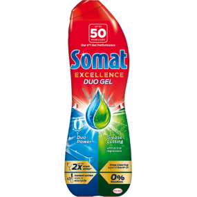 Somat Excellence Gel Anti-Fett-Gel für die Spülmaschine garantiert perfekte Sauberkeit und strahlenden Glanz 50 Dosen 900 ml