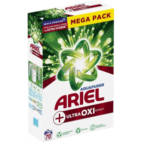 Ariel Aquapuder Ultra Oxi Effect Waschpulver für weiße, bunte und schwarze Wäsche 70 Dosen 4,55 kg