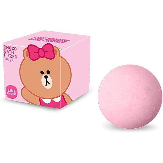 Line Friends Choco prickelnde Badekugel mit Erdbeerduft 100 g