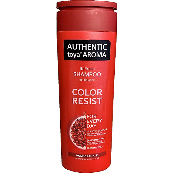 Authentic Toya Aroma Color Resist Granatapfel Shampoo für coloriertes und gesträhntes Haar 400 ml