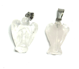 Kristall Engel Schutzengel Anhänger Naturstein handgeschliffen 2 - 2,2 cm, Stein Steine