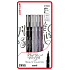 Uni Pin Flow & Flourish Calligraphy Drawing Liner Set mit Spezialtinte Schwarz 0,1, Pinsel/ Hellgrau Pinsel/ Dunkelgrau Pinsel/ Sepia Pinsel 5 Stück
