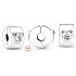 Charms Sterling Silber 925 Disney Mickey Mouse & Minnie Mouse, Stopper, Clip Perle für Armband